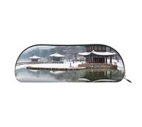 SDTYKHJ Estuche para lápices Corea Winter Lake Big Pencil Bag Portable Coin Pouch Estética Bolsa de cosméticos Bolsa de maquillaje de cuero, Gold, Talla única