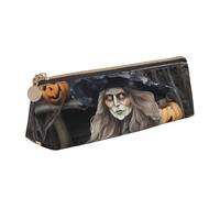 SDTYKHJ Estuche para lápices, diseño de bruja, decoración de Halloween, bolsa portátil para monedas, bolsa de cosméticos estética, bolsa de maquillaje de piel