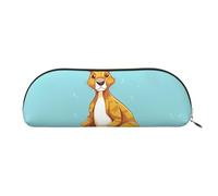 SDTYKHJ Estuche para lápices, diseño de canguro zoológico de caricaturas, bolsa portátil para monedas, bolsa de cosméticos estética, bolsa de maquillaje de piel, Gold, Talla única