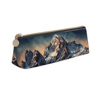 SDTYKHJ Estuche para lápices, diseño de noche estrellada de las montañas, bolsa portátil para monedas, bolsa de cosméticos estética, bolsa de maquillaje de piel