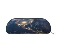 SDTYKHJ Estuche para lápices Earth from The Outer Space, bolsa portátil para monedas, bolsa de cosméticos estética, bolsa de maquillaje de piel, Silver, Talla única