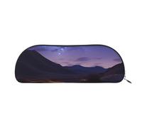 SDTYKHJ Estuche para lápices Night in the Desert Big Pencil Bag Portable Coin Pouch Estética Bolsa de cosméticos Bolsa de maquillaje de piel, Silver, Talla única