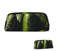 SDTYKHJ Estuche para lápices Pickle Big Pencil Bag Portable Coin Pouch Estética Bolsa de cosméticos Bolsa de maquillaje de cuero, Gold, Talla única