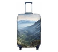 SDTYKHJ Funda de equipaje de viaje, a la moda, protector de maleta de elastano Rock Mountain, fundas lavables para maletas de 18 a 32 pulgadas, Black, S