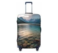 SDTYKHJ Funda de equipaje de viaje, protector de maleta de moda del Parque Nacional Glaciar, fundas de equipaje de elastano, fundas lavables para maletas de 18 a 32 pulgadas, Black, M