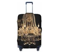 SDTYKHJ Funda de equipaje de viaje, protector de maleta de moda, magnífica lámpara de araña de cristal, fundas de equipaje de elastano, fundas lavables para maletas de 18 a 32 pulgadas, Black, M