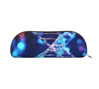 SDTYKHJ Genetic Helix - Estuche grande para lápices, bolsa portátil para monedas, bolsa de cosméticos estética, bolsa de maquillaje de piel, Silver, Talla única
