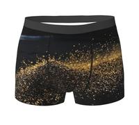 SDTYKHJ Gold Black Sand - Calzoncillos tipo bóxer elásticos que absorben la humedad para hombre, Negro, L