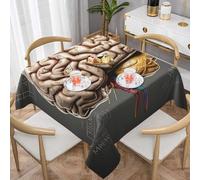 SDTYKHJ Mantel de cerebro humano, impermeable, resistente, cuadrado, 137 x 137 cm, lavable, mantel de otoño, mantel decorativo para bodas, fiestas y banquetes