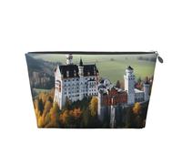 SDTYKHJ Neceser de maquillaje de viaje de gran capacidad para mujer, impermeable, portátil, para afeitar, pequeño, alemán, castillo de Neuschwanstein, organizador de cosméticos de cuero, bolsas