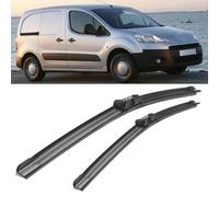 SDUEYZS 2 Piezas Limpiaparabrisas para Peugeot Partner 2008-2013 26"+16", Escobilla Coche Limpiaparabrisas Delantero Vista Clara Juego de Limpiaparabrisas
