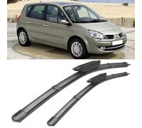 SDUEYZS 2 Piezas Limpiaparabrisas para Renault Scenic Mk2 2005-2009 26"+22", Escobilla Coche Limpiaparabrisas Delantero Vista Clara Juego de Limpiaparabrisas