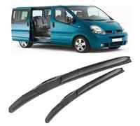 SDUEYZS 2 Piezas Limpiaparabrisas para Renault Trafic 2001-2014 24"+21", Escobilla Coche Limpiaparabrisas Delantero Vista Clara Juego de Limpiaparabrisas