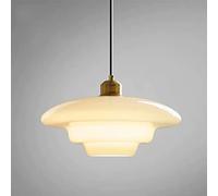 SDUYTDG Lámpara Colgante de Pantalla de Cristal Redonda de Estilo Europeo para lámpara de Sala de Estar Lámpara de Dormitorio con Acabado de latón Lámpara Colgante Lámpara de araña Ajustable Lámpara