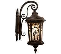 SDUYTEG Lámpara de Farol de Pared para Exteriores Vintage, 1 luz, Aplique clásico para Exteriores, Luces para Exteriores, Montaje en Pared con Pantalla de Vidrio de Agua para Entrada, Garaje, Patio
