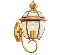 SDUYTEG Luminaria para Exteriores, Montaje en Pared, Linterna Exterior Exterior para Porche Delantero, Patio, Garaje, para Exterior de la casa, Patio, iluminación de Garaje, Dorado