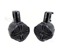 SDX Pro Audio - Sistema de altavoces marinos Bluetooth totalmente inalámbrico de 6.5 pulgadas, 350 W (par) - Torre de wakeboard/Waketower y se adapta a barra enrollable/jaula rodante - Recargable, no