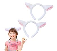 SDXCJY 2 diademas de animales con orejas de oveja en la cabeza, diadema de orejas de animales, para mujeres adultas, niños, diademas para hombres, despedidas de soltera, disfraces, burro, vaca, oveja,
