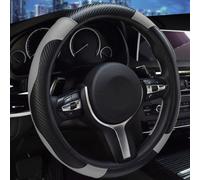 SDXXDEGF Funda Volante Coche para Renault Captur II 2019 2020 2021 2022 2023 2024 2025, Cuero Fibra de Carbono Cubre Volante Protector Antideslizante Accesorios Coche,Grey