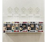 SDYAR Paquete de 10 estantes flotantes acrílicos para figuras Funko Pop en caja, vitrina para personajes, estantes de repisa para dormitorio y sala de estar