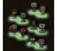 SDYAR Paquete de 5 pequeños estantes de pared acrílicos, autoadhesivos de 7 pulgadas, estantes flotantes transparentes de montaje en pared para Funko Pop Collection, estantes de repisa de exhibición