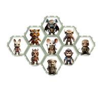 SDYAR Paquete de 9 estantes de pared pequeños, autoadhesivos de 6 pulgadas, estante flotante de pared para Funko Pop Collection, repisa de exhibición para decoración de dormitorio, sala de estar
