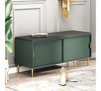 SDYdsgE Estante de Almacenamiento 2 Niveles con cojín for Sala Estar, Dormitorio, Pasillo, Muebles, fácil Montaje, Carga máxima 440 Libras(Green,80X35X54CM)