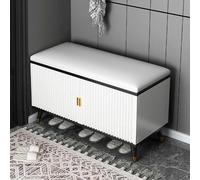 SDYdsgE Zapatero Moderno con Puerta Oculta, Banco y Asiento, Zapatero Delgado for Tacones Altos, Entrada, Pasillo, Armario, Almacenamiento(Black Gold,90 * 50 * 30cm)