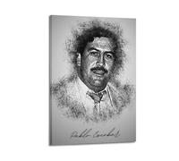 SDYFERBX Póster de retrato de Pablo Escobar, pintura decorativa, lienzo, póster de pared e imagen artística moderna para decoración de dormitorio familiar, 20 x 30 cm