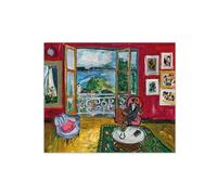 SDYSKKUG Carlos Nadal Cuadros. Famosa Impresión en Lienzo Reproducción Póster e Impresiones. Vista Niza. Imagen Decoración Salon Dormitorio 95x80cm Sin Marco