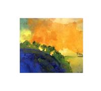 SDYSKKUG Emil Nolde Impresión en Lienzo. Famosa Pintura Reproducción. Montaña sobre mar. Artística Cuadros Decoracion Mural Salon 60x50cm Sin Marco