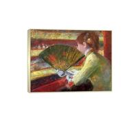 SDYSKKUG Mary Cassatt Cuadros Arte Mural Lienzo. Teatro. Famosas Pintura Reproducción. Impresiones para Salon 40x30cm Marco Plateado