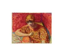 SDYSKKUG Pierre Bonnard Impresión en Lienzo. Famosa Pintura Reproducción. Aderezo rojo. Artística Cuadros Decoracion Mural Salon 105x80cm Sin Marco