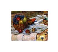 SDYSKKUG Pierre Bonnard Impresión en Lienzo. Famosa Pintura Reproducción. Bodegón con Dish. Artística Cuadros Decoracion Mural Salon 35x30cm Sin Marco