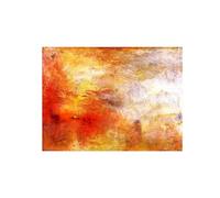 SDYSKKUG William Turner Impresión en Lienzo. Famosa Pintura Reproducción. Sol poniéndose sobre lago. Artística Cuadros Decoracion Mural Salon 90x70cm Sin Marco