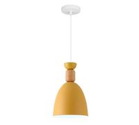 SDyudDS Lámparas de araña, Nordic Small Pendant Lights E27 Single Head Ceiling Lighting Restaurant Dining Room Bedroom Kitchen Bar(Yellow)