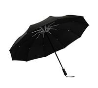 SDyudDS Paraguas, Ligero y Plegable, 10 Varillas. El Mejor Paraguas a Prueba de Viento for protegerse la Lluvia, el Sol, for Hombres Mujeres(Black)