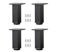 SDyudDS Patas para Muebles, Ajustable, Cuadrado Engrosado, de aleación Aluminio, se Puede Utilizar for sofás, mesas Centro y Comedor for computadora(Black,6cm(2.4in))
