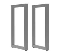 SDyudDS Patas para Muebles, Juego de 2 Patas for Mesa té, Escritorio for Bricolaje, trapezoidales for, con Gomas Protectoras for el Suelo(Light Gray,70x50cm)