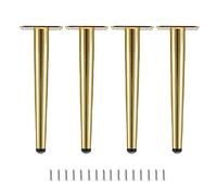 SDyudDS Patas para Muebles, Muebles Negros, Muebles de Bricolaje, Cono Recto/Cono Oblicuo, for Mesa Centro, Mueble TV, Armario(Gold,17cm/6.7in)