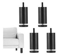 SDyudDS Patas para Muebles, Patas de gabinete aleación Aluminio, Ajustables, for tocador, Mesa Centro, reposapiés, Base for el hogar, Paquete 4(Black,18cm/7.1in)