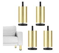 SDyudDS Patas para Muebles, Patas de gabinete aleación Aluminio, Ajustables, for tocador, Mesa Centro, reposapiés, Base for el hogar, Paquete 4(Gold,15cm/5.9in)