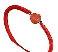 SDyudDS Pulseras, Red Agate Bracelet Laughing Buddha Cord Adjustable Year of Tiger Amulet(Buddha)