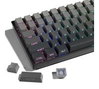 SDYZ XVX - Teclas PBT - Juego de Teclas Impresas Laterales, Doble Disparo Brillante a través de Teclas Personalizadas, Teclas Grises degradadas, Perfil OEM, 136 Teclas, Teclado Fantasma de Estilo.