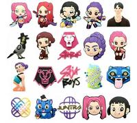 SDZDS 20 PCS Kpop Shoe Charms Niños，Demon Hunters Cartoon DIY Adornos de Zapatos，PVC Pins Zapatos，Accesorios de Decoración de Zapatos para ，Adecuado para regalos de cumpleaños para niños y niñas