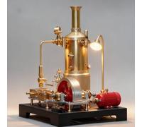 SE-03 - Motor de vapor con generador de caldera y lámpara de calle, molino estacionario de metal RETROL SE-02, motor de vapor, construye tu propio motor que funciona, regalos para Navidad de adultos