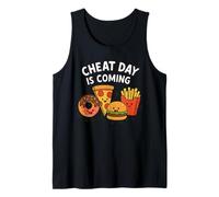 Se Acerca el día del Truco: Pizza Divertida, Dona, Papas Fritas, Hamburguesa Camiseta sin Mangas