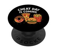 Se Acerca el día del Truco: Pizza Divertida, Dona, Papas Fritas, Hamburguesa PopSockets PopGrip Adhesivo