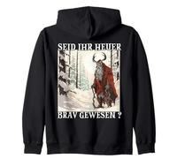 Se Acerca Krampus | Kramperl | Disfraz de Krampus Papá Noel Sudadera con Capucha