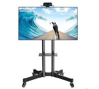 Se adapta a 70 65 60 55 50 pulgadas TV Rolling Universal TV Floor Stand/Cart, soporte de montaje de TV giratorio con ruedas y 2 estantes, soporte de TV ajustable para sala de estar beautiful scenery